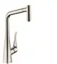 Hansgrohe-HG-Spueltischmischer-320-Metris-M71-Ausziehbrause-2jet-sBox-edelstahl-optik-73801800 gallery number 1